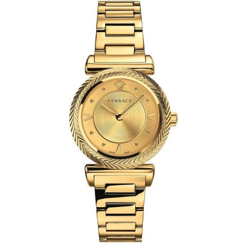 Versace VERE00618 Ladies V-Motif Gold Swiss Watch - Watches