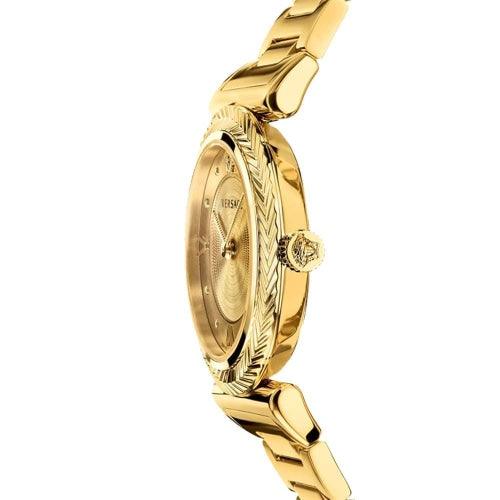 Versace VERE00618 Ladies V-Motif Gold Swiss Watch - Watches