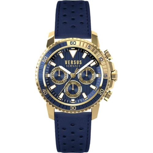 Versus Versace VWS300417 Men’s Aberdeen Blue Leather Watch - Watches