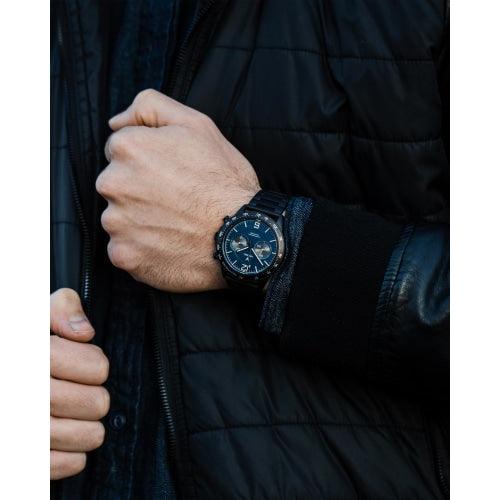 Vincero Apex Men’s Matte Black / Navy Blue Stainless Steel Chronograph Watch - WATCHES