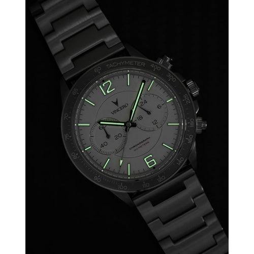 Vincero Apex Men’s Silver/Green Stainless Steel Chronograph Watch