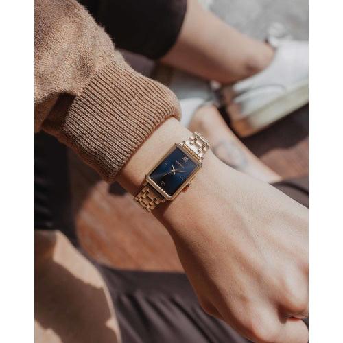 Vincero Ava Ladies Rose Gold/Turkish Blue Stainless Steel Square Watch - WATCHES