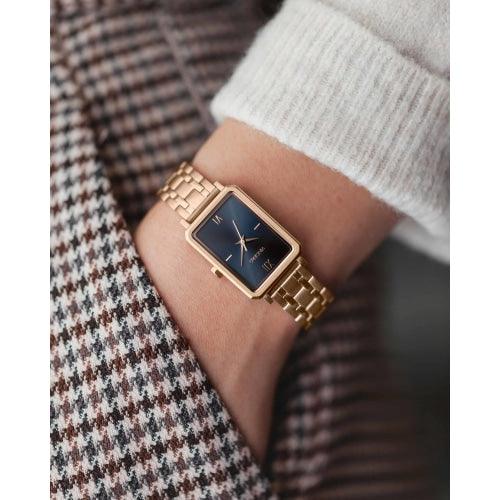 Vincero Ava Ladies Rose Gold/Turkish Blue Stainless Steel Square Watch - WATCHES