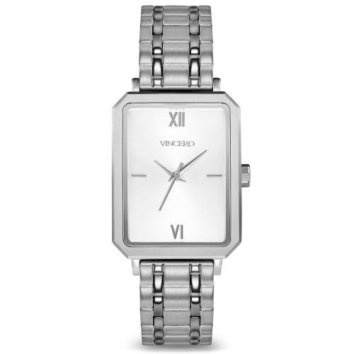 Ava Ladies Silver Stainless Steel White Dial Watch