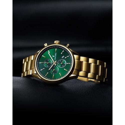 Vincero Chrono S Limited Edition Men’s Gold/Green Stainless Steel Chronograph Watch - WATCHES