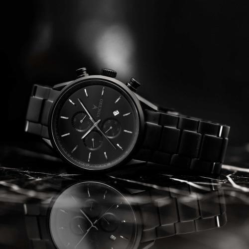 Chrono S Matte Black Stainless Steel Chronograph Watch