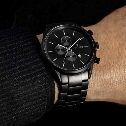Chrono S Matte Black Stainless Steel Chronograph Watch