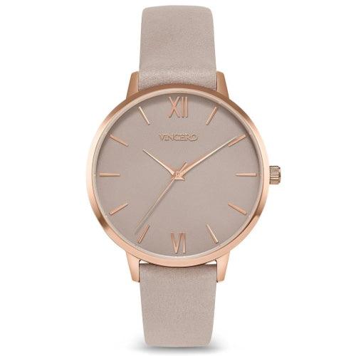 Vincero Eros Ladies Italian Leather Nude/Rose Gold Watch
