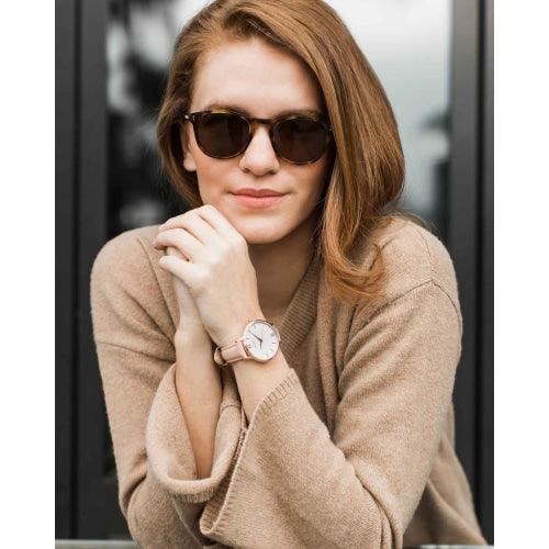 Vincero Eros Ladies Nude Italian Leather Rose Gold & White Watch