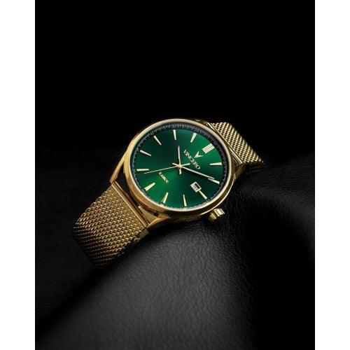Vincero Kairos Limited Edition Men’s Gold/Green Mesh Stainless Steel Watch