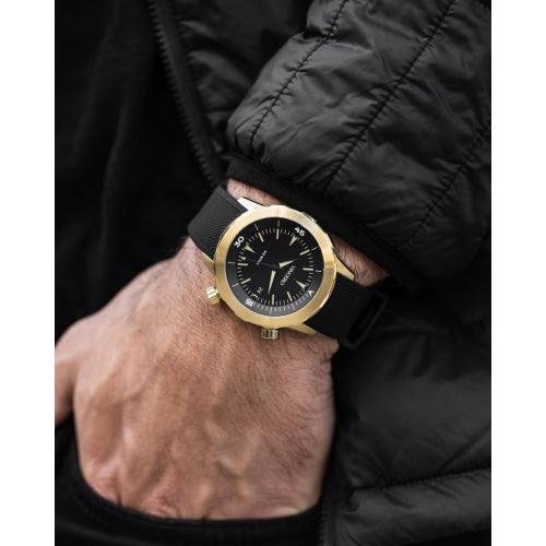 Vincero Vessel Limited Edition Men’s Black/Gold Silicone Divers Watch